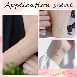 25 шт. 304 нержавеющая сталь браслет-цепочка изготовление AJEW-BBC0002-16