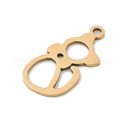 ステンレスペンダント201個  猫の形のチャーム  18KGP本金メッキ  18x9x1mm  穴：1.4mm&nbsp;STAS-F316-22G-04