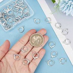 24 пара латунных сережек-колец Huggie Hoop DIY-CN0002-20