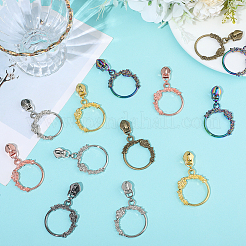 18 шт. двухцветные литые бегунки-молнии с подвеской в виде венка&nbsp;FIND-GF0008-40