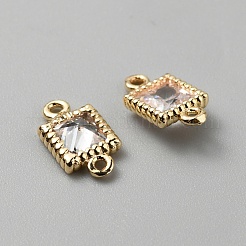 Латунные подвески из прозрачного кубического циркония&nbsp;KK-WH0062-71A-G