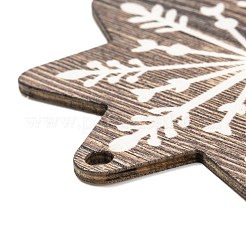 Décorations de grand pendentif en bois sur le thème de noël&nbsp;WOOD-L011-B04