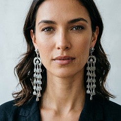 Boucles d'oreilles chandelier géométriques en alliage pour femmes&nbsp;WG4494D-01