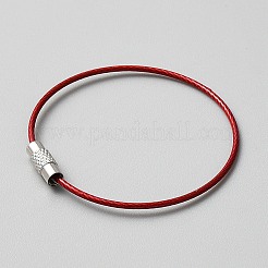 Acero al carbono con cordón de alambre de PVC&nbsp;AJEW-WH0314-897I