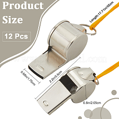 Свисток из нержавеющей стали с веревкой NJEW-CN0001-11B