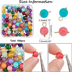 100 шт. подвески из натурального белого нефрита FIND-FH0004-84