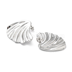 Boucles d'oreilles à tige en acier inoxydable 304 en forme de coquillage&nbsp;EJEW-L272-021P
