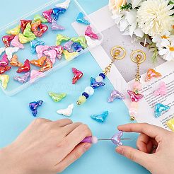 60шт 10 цвета ab цветные акриловые бусины&nbsp;PACR-PH0001-11