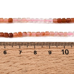 Perles dégradées de quartz rutile rouge naturel en poils de lapin et de quartz rose naturel&nbsp;GG-CBA4808-B02-02