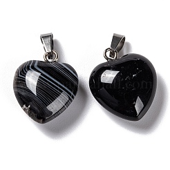 Подвески из натурального окрашенного и нагретого черного агата G-I311-A16