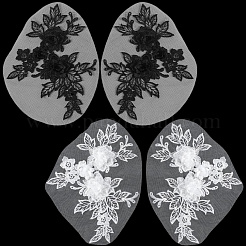 4 шт. 2-цветная полиэстеровая вышивка с пайетками&nbsp;DIY-CY0001-98