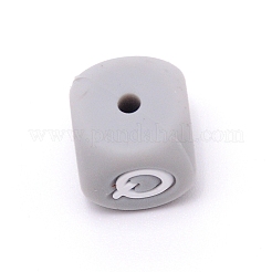 Perline dell'alfabeto in silicone per la realizzazione di braccialetti o collane&nbsp;SIL-TAC001-01A-Q