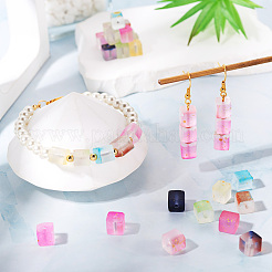 100 шт. 10-х цветные матовые стеклянные бусины с золотистой блестящей пудрой DGLA-TA0001-33