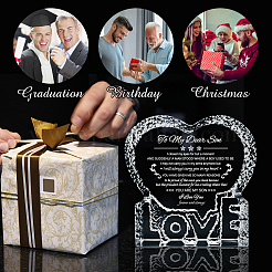 Сердце со словом k9 стеклянные фигурки DJEW-WH0026-002