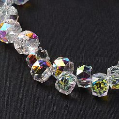 Нити бусин с цветным гальваническим покрытием ab EGLA-H104-09A-AB01