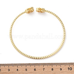 Прозрачный кубический цирконий открытый браслет-манжета&nbsp;BJEW-G737-01G-05