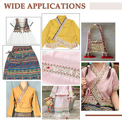 9 ярд полиэстеровой ромбовидной жаккардовой ленты с бахромой OCOR-GA0002-06A