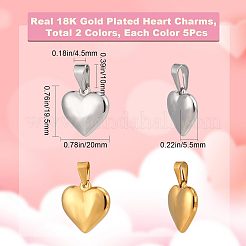 10 шт. подвески из нержавеющей стали 304 двух цветов STAS-CN0001-25