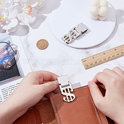 2 шт. зажимов для денег из нержавеющей стали и сплава&nbsp;AJEW-WR0003-09B