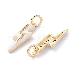 Латунные микропаве прозрачные подвески с фианитом&nbsp;LS-ZIRC-A019-12G-D