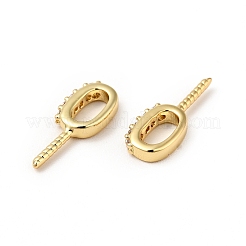 Покрытие стойки латунь микро паве прозрачный кубический цирконий колышек поручни&nbsp;LS-KK-H431-58G