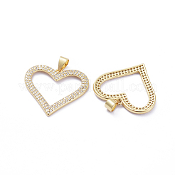 Латунные микро проложить кубического циркония подвески&nbsp;ZIRC-G163-02G