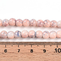 Chapelet de perles en verre baking paint&nbsp;DGLA-N003-6mm-C02