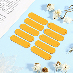 150 шт. овальные черные этикетки для одежды из искусственной кожи ручной работы&nbsp;AJEW-CY0001-52