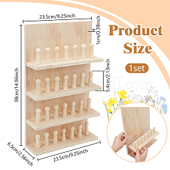 Деревянный держатель для колец и органайзеров&nbsp;RDIS-WH0020-03