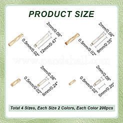 1600 шт. 8 вида стеклянных витых бусин SEED-PH0002-10