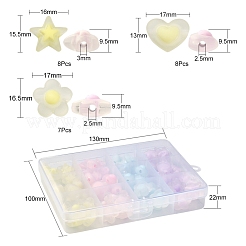 92шт 12 стиля прозрачные акриловые бусины TACR-YW0001-54