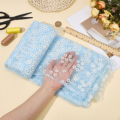 Полиэфирная ткань с цветочным узором DIY-WH0591-147C