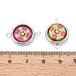 Полимерные глиняные бусины с пластиковой оправой ccb подвески&nbsp;CLAY-T022-35M-04