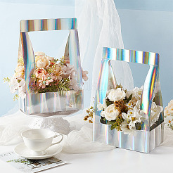 Прозрачные прямоугольные бумажные пакеты для упаковки букетов AJEW-WH0473-80B