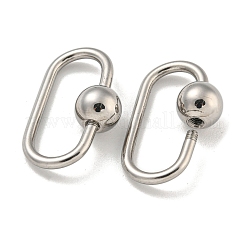 Подвески-карабинчики с винтовым замком из нержавеющей стали 304 STAS-C092-03B-P