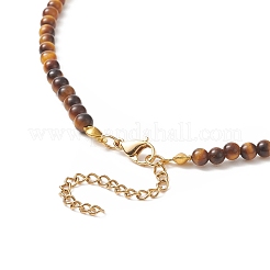 Natural Tiger collane di perline occhio&nbsp;NJEW-JN04226-04