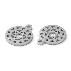 Colgantes de acero inoxidable 304 con temática de chakras que no se deslustran&nbsp;STAS-Q303-04P