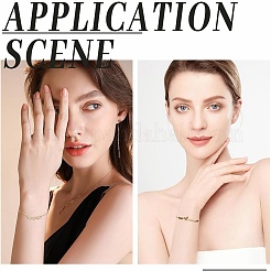 8 шт. 4 стиля браслет-спутник из нержавеющей стали 304 для изготовления слайдеров AJEW-AR0001-87