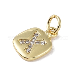 Покрытие стойки латунь микропаве прозрачные кубические циркониевые подвески&nbsp;KK-E110-14G-X