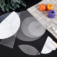 Набор акриловых линеек для выстегивания подсолнухов DIY-WH0343-97