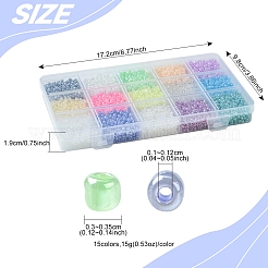 225 г 15-х цветных стеклянных бусин&nbsp;SEED-FS0001-35