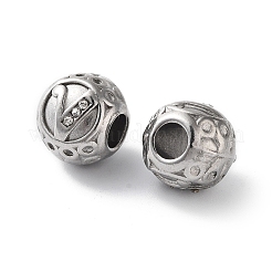 304 Edelstahl Strass europäische Perlen&nbsp;STAS-A092-10V-P
