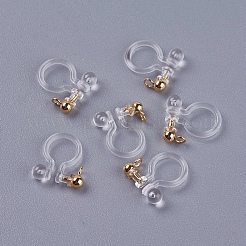 20 Clips Pour Oreilles Non Percées PandaHall - Composants Bijoux DIY - Couleur Platine, Trou 2 Mm