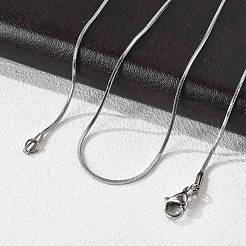 Не тускнеющие квадратные цепочки-змейки из нержавеющей стали 304 NJEW-P170-01P-05