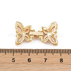 Латунные микро проложить кубического циркония раз за застежками KK-C075-42G