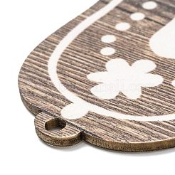 Décorations de grand pendentif en bois sur le thème de noël&nbsp;WOOD-L011-B02