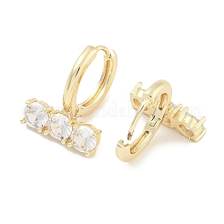 Латунные стеклянные серьги EJEW-S228-06G