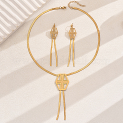 Комплекты из ожерелья и серег с крестиком из нержавеющей стали для женщин BL3761