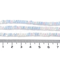 Градиент цвета гальваника стеклянные бусины нити X-GLAA-E042-05-B04