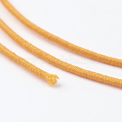 弾性コード  伸縮性のある紐  ブレスレットのための  ネックレス  ジュエリー作り  ゴールド  0.6mm  約37.18~40.46ヤード（34~37m）/ロール&nbsp;EC-G008-0.6mm-04